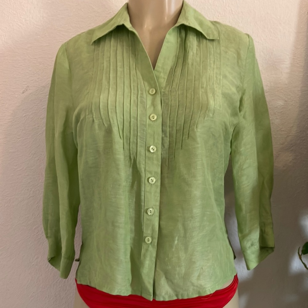 Used Blouse Coldwatwr Creek Green